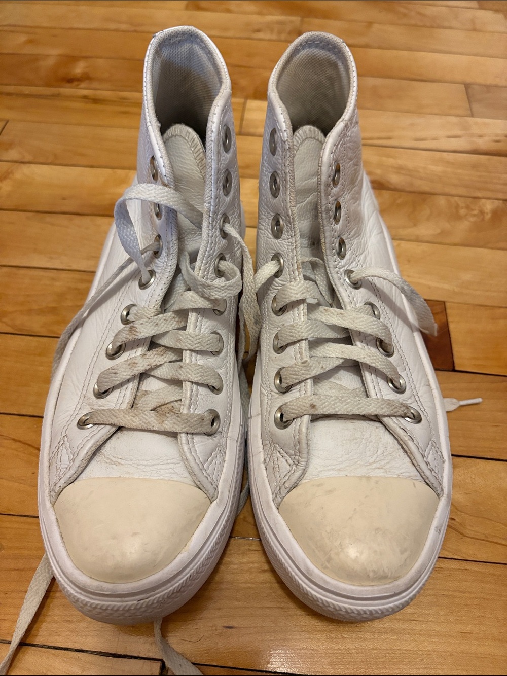 Converse Chuck Taylor All Star Lift (platform) – leather upper sneakers size 7.5 - Picture 4 of 6